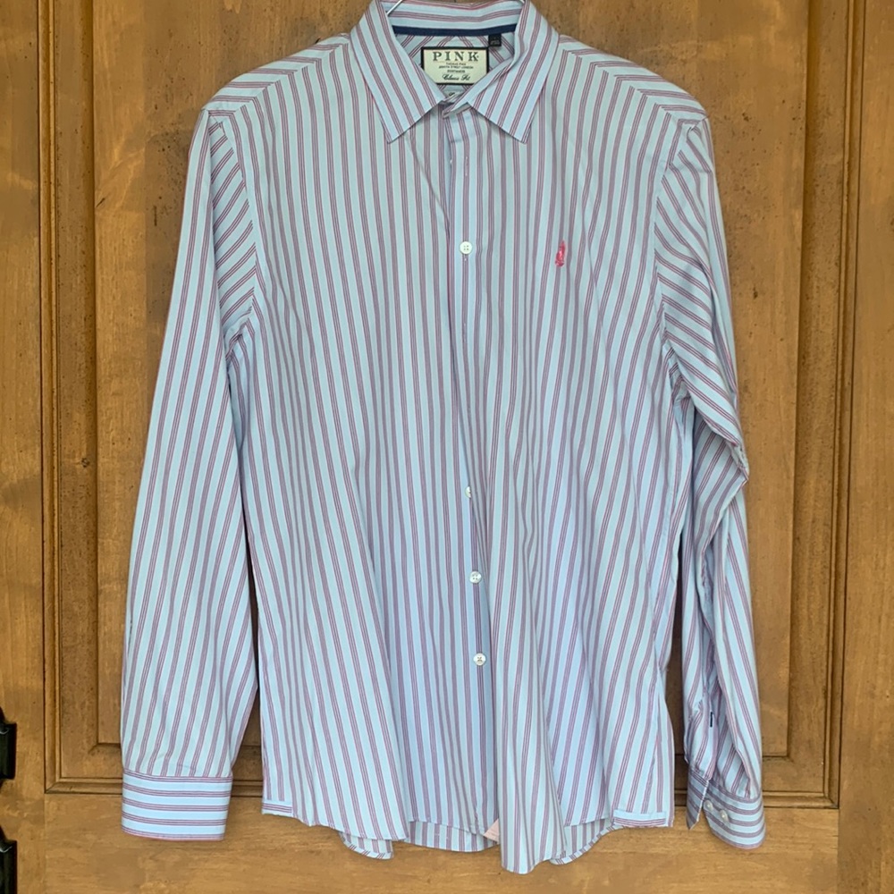Men’s Thomas Pink Classic Fit LARGE